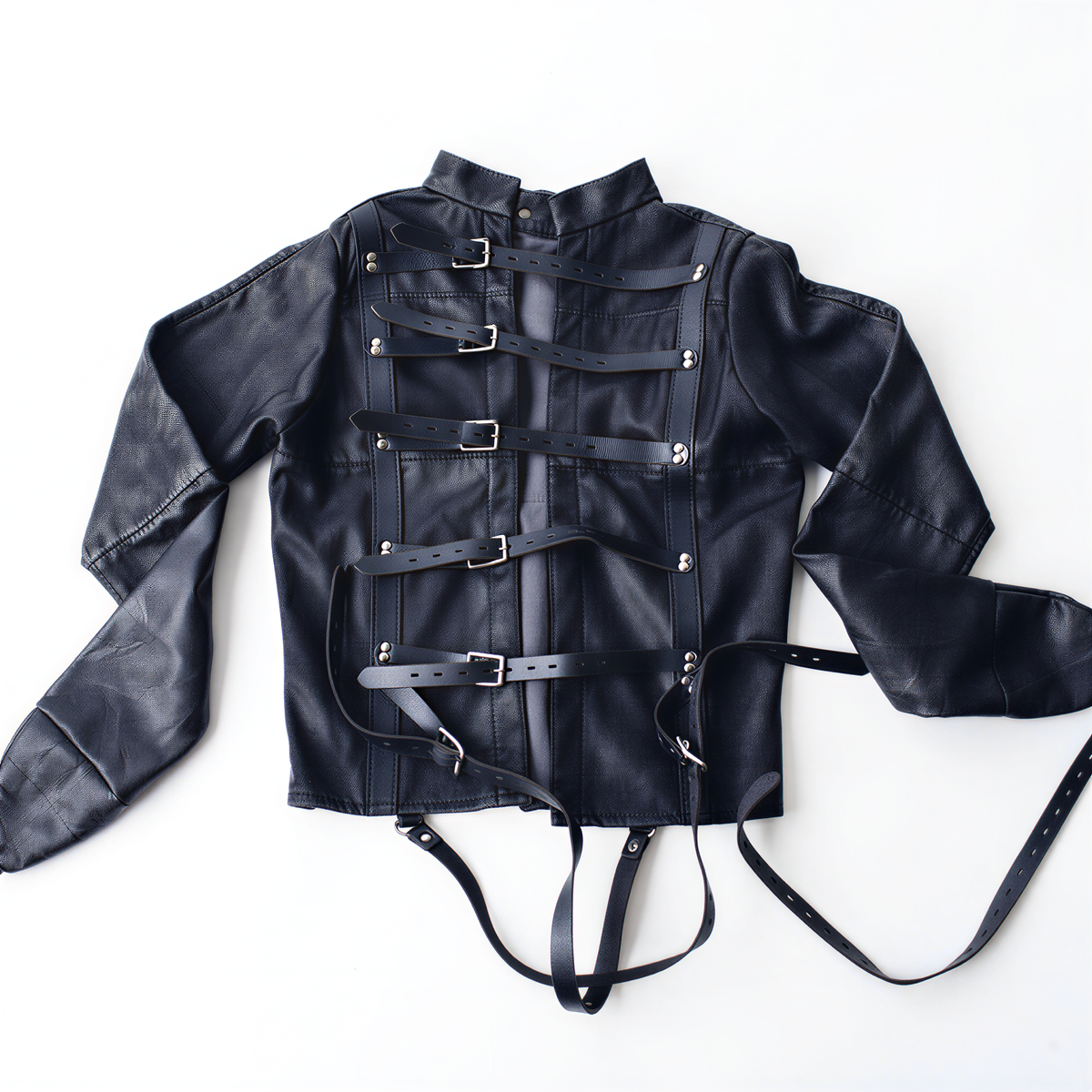 ADJUSTABLE PU LEATHER STRAITJACKET