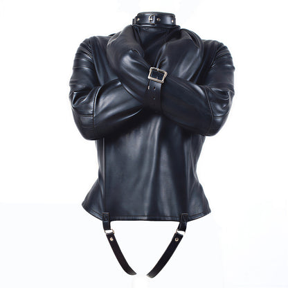 ADJUSTABLE PU LEATHER STRAITJACKET