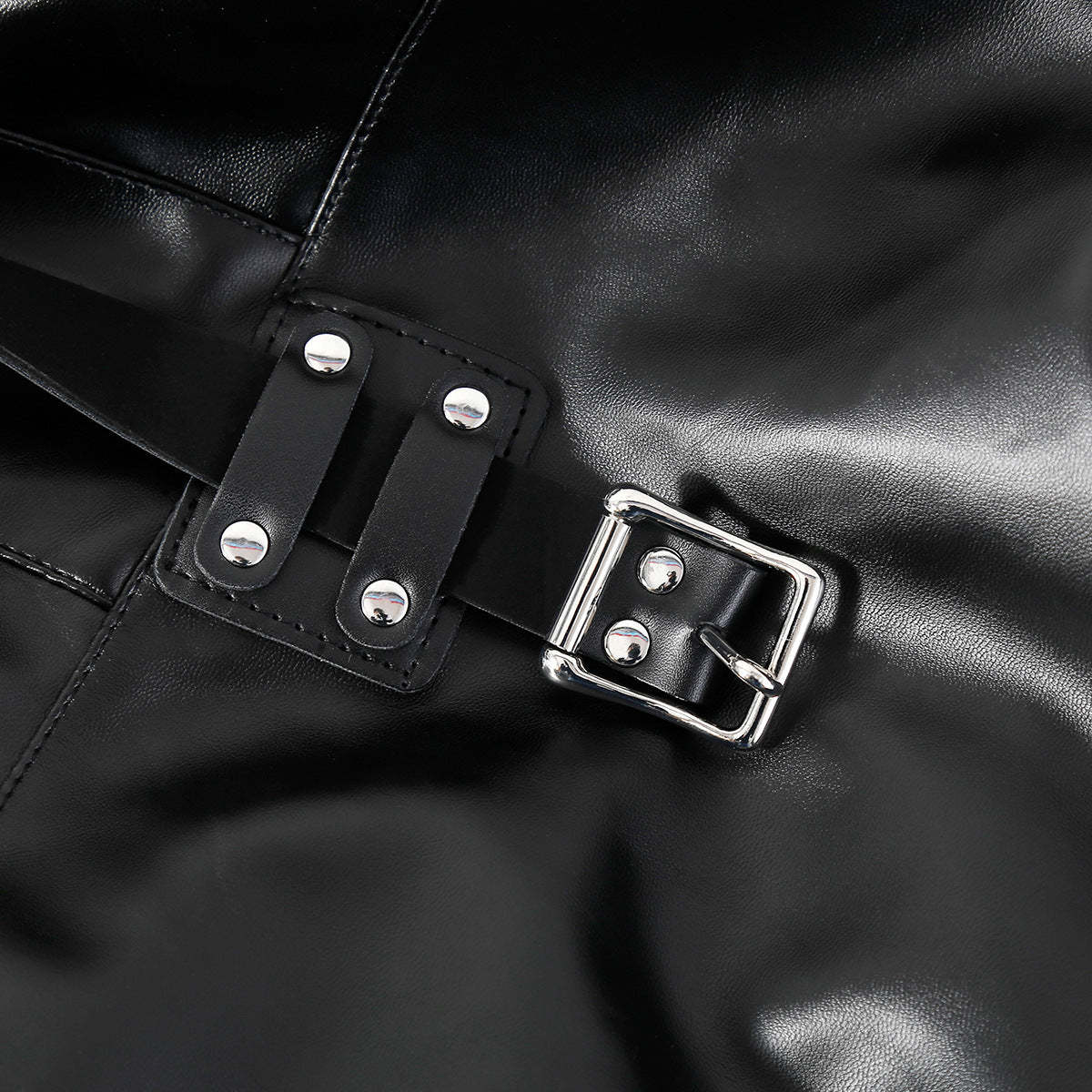 CLASSIC PU LEATHER STRAIGHT JACKET HARNESS