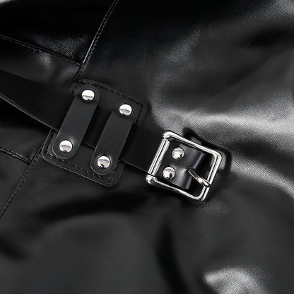 CLASSIC PU LEATHER STRAIGHT JACKET HARNESS