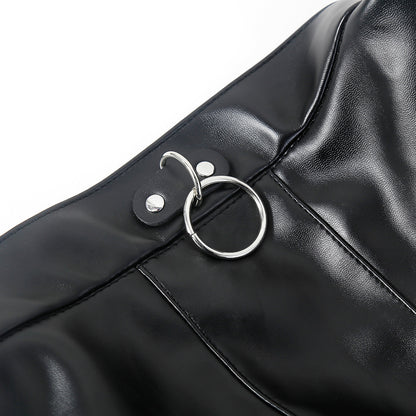 CLASSIC PU LEATHER STRAIGHT JACKET HARNESS