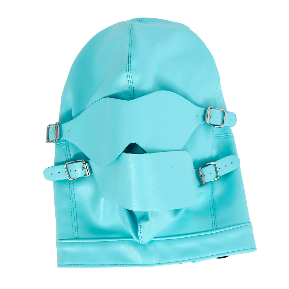 SKY BLUE BDSM HOOD WITH BALL GAG