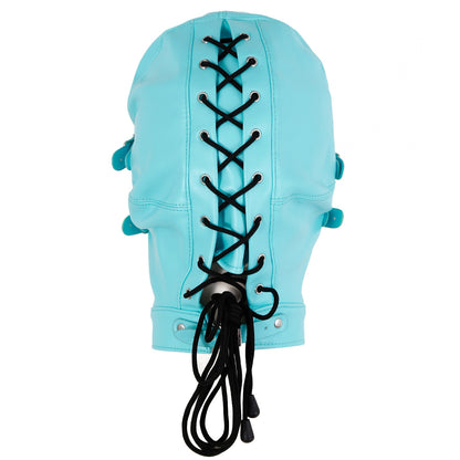 SKY BLUE BDSM HOOD WITH BALL GAG