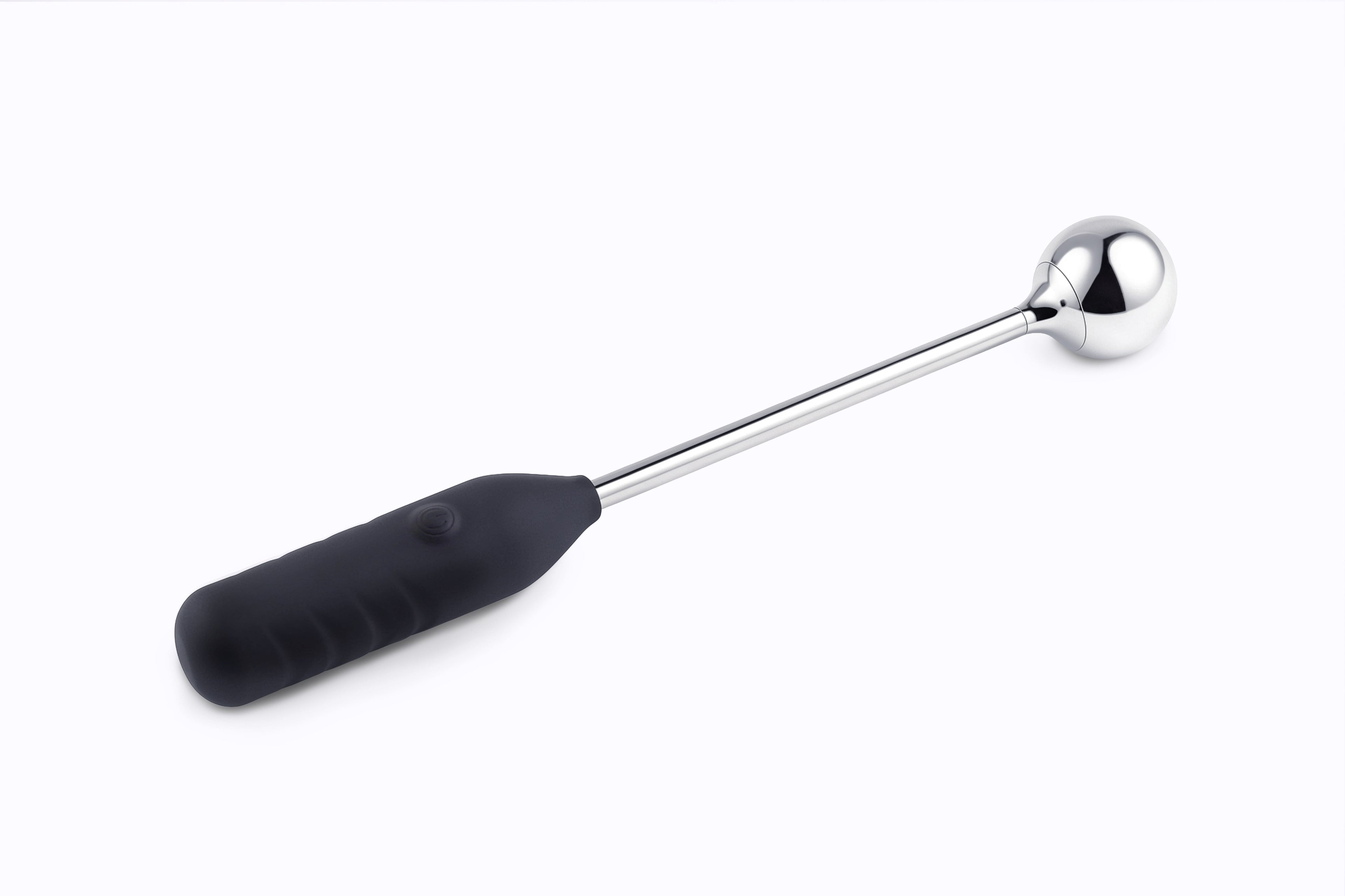 Badism Lollipop metal ball vibrating massager stainless steel head front view