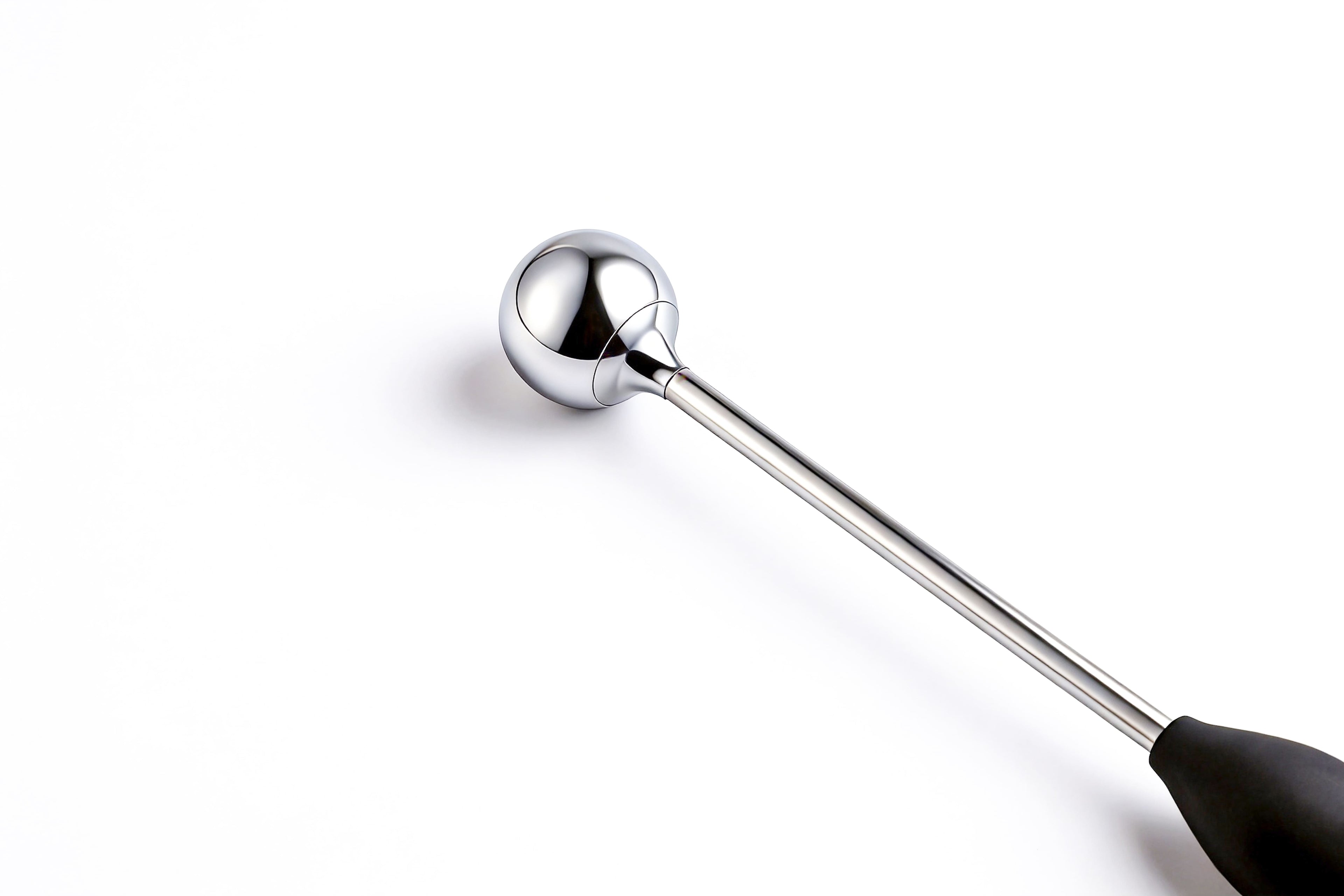 Badism Lollipop metal ball vibrating massager stainless steel head front view