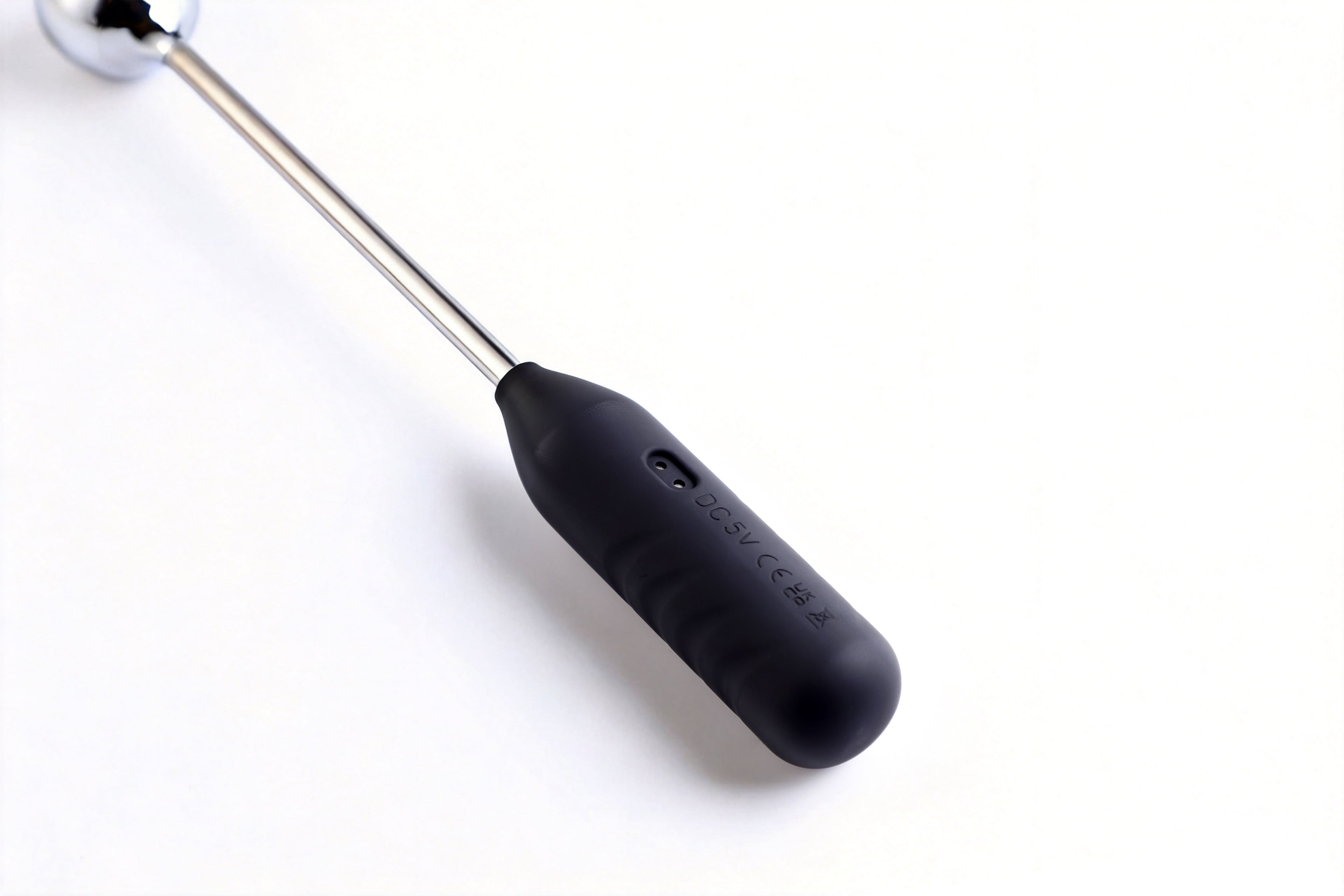 magnetic charging port on metal ball vibrating massager