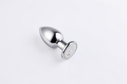 RAINBOW METALLIC VIBRATING ANAL PLUG WITH LED LIGHTS