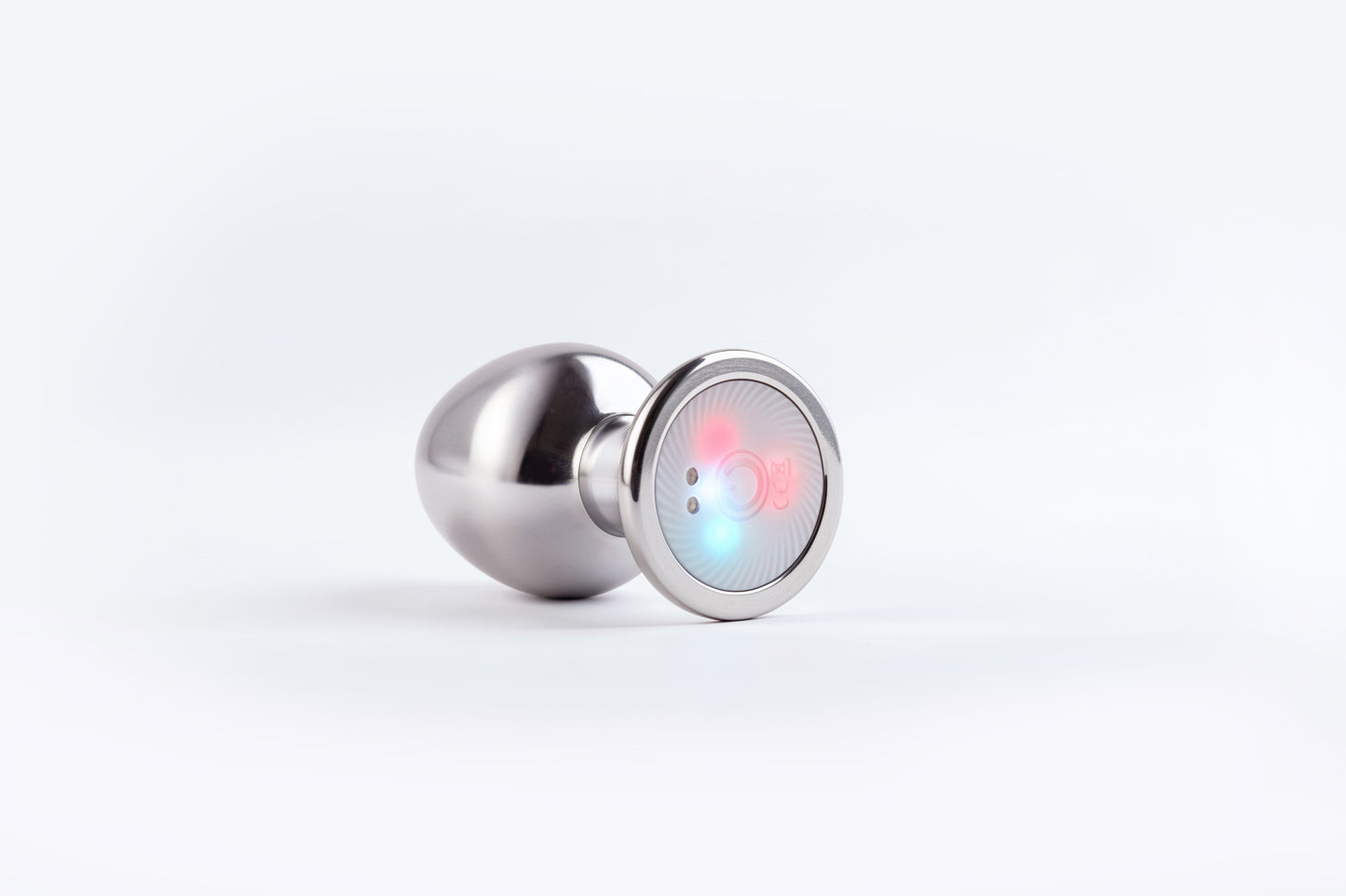 RAINBOW METALLIC VIBRATING ANAL PLUG WITH LED LIGHTS