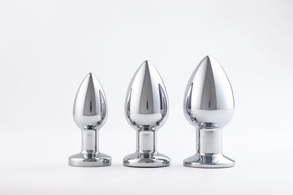 RAINBOW METALLIC VIBRATING ANAL PLUG WITH LED LIGHTS