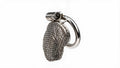 SHORT WOVEN STEEL CHAINMAIL CHASTITY CAGE WITH HIDDEN LOCK