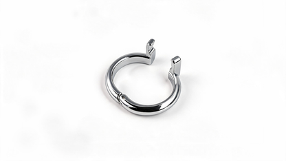 ZINC ALLOY CHASTITY CAGE WITH INTERCHANGEABLE LOCKING RINGS